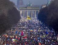 En Alemania, unas 100.000 salieron a protestar en contra de la guerra