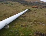 Tubería en la zona cero del deslave en La Mica.