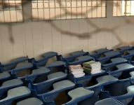 Imagen de un aula de colegio del noroeste de Guayaquil.