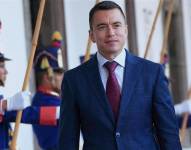 Daniel Noboa en su primera llegada a Carondelet