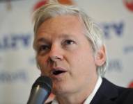 Fotografía de archivo del fundador de WikiLeaks, el australiano Julian Assange, en una rueda de prensa, el 24 de octubre de 2011, en Londres (Reino Unido).