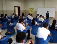 Imagen de archivo de clases presenciales en una institución de Guayaquil, en 2021.