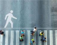 Imagen referencial de peatones.