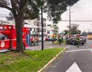 Siniestro de tránsito en la avenida Eloy Alfaro.