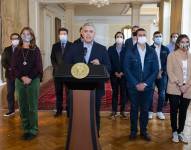 El mandatario colombiano durante el anuncio.