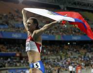 Foto de archivo de la atleta rusa Natalya Antyukh en los Mundiales de Daegu, Corea del Sur. EPA/KERIM OKTEN