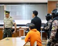 El exjuez Lindao (vestimenta naranja) en el Complejo Judicial Norte.