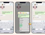 Edición de mensajes en WhatsApp.