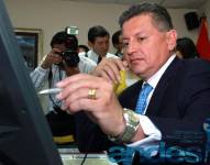 Imagen de junio de 2012 cuando Pedro Delgado era presidente del directorio del Banco Central del Ecuador.