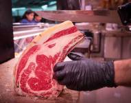 Imagen de archivo de un puesto de venta de carne.