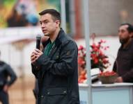 Daniel Noboa en un evento en Cuenca el 29 de octubre.
