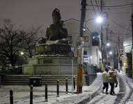 La nevada en Tokio dejó a barrios enteros sin energía eléctrica.