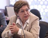 La ministra Ivonne Núñez Figueroa en una comparecencia en la Asamblea Nacional.
