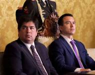 El ministro Arturo Félix Wong y el presidente de la República, Daniel Noboa.