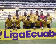 Jugadores de Barcelona SC previo al partido ante Orense por la penúltima fecha del primer hexagonal de la LigaPro