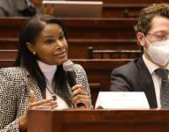 La fiscal Diana Salazar en una comparecencia ante la Asamblea Nacional.