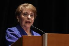 Imagen de octubre de 2018. Jenny Estrada fue condecorada por el Parlamento.