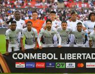 Jugadores de Liga de Quito previo al partido contra Botafogo por la Copa Libertadores