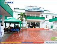 Fachada del Hospital Básico de Esmeraldas.