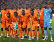 Jugadores de la selección de Costa de Marfil en un partido