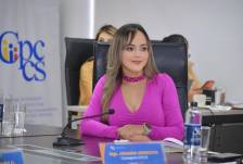 La consejera del Cpccs durante una sesión del Pleno.