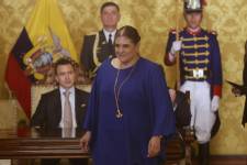 Quito 23 de noviembre 2023. El presidente Daniel Noboa posesiona a su gabinete minesterial.API / Diego Pallero.