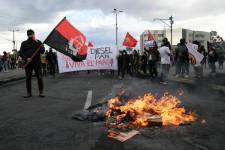 Imagen del 23 de septiembre de una protesta en Quito.