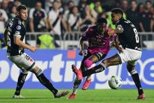 Darwin Guagua, jugador de Independiente del Valle, en el partido contra Vasco da Gama por los playoffs de la Copa Sudamericana