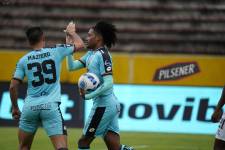 Hansel Batalla celebra su gol ante Guayaquil City