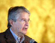 Imagen de Guillermo Lasso dentro de un salón del Palacio de Carondelet, el 22 de noviembre del 2023.