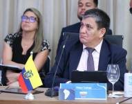 | El fiscal general del Estado (s), Wilson Toainga, en Brasil durante octubre del 2025.