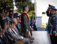 Ceremonia del 6 de julio de 2022 cuando el presidente Lasso posesionó a Fausto Salinas como comandante de la Policía.