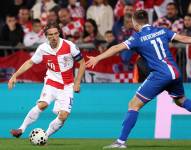 El capitán de Croacia, Luka Modrić, en el partido ante Islas Feroe por las Eliminatorias UEFA