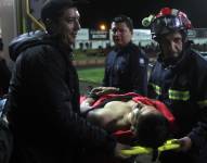 El árbitro del encuentro entre Deportivo Cuenca y El Nacional, Robert Cabrera, sufrió una lesión