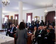 Encuentro para la firma del protocolo con el Gobierno de Ecuador para reconocer las competencias profesionales de los ciudadanos en Madrid.
