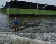 Imagen de febrero de 2024. Un sector de Jujan, en Guayas, inundado.