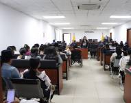 La audiencia en el Complejo Judicial Norte de reformulacion de cargos a los 12 de Otavalo.