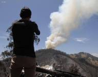 Foto de archivo de incendios en Quito.