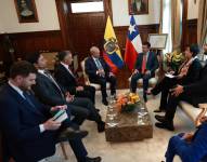 José Antonio Kast y Daniel Noboa en el Palacio de Gobierno.