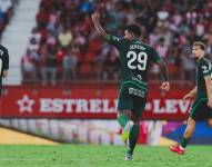 El ecuatoriano Jeremy Arévalo marcó un doblete en la victoria del Racing de Santander contra el Almería