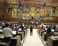 El pleno de la Asamblea Nacional en el primer debate de las reformas a la ley de seguridad social y del BIESS.