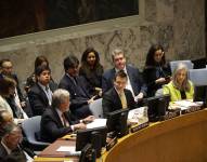 Daniel Noboa en la sesión del Consejo de Seguridad en la ONU