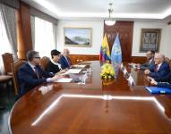 La canciller ecuatoriana, Gabriela Sommerfeld, recibió a Robert Floyd, secretario Ejecutivo de la Comisión Preparatoria de la Organización del Tratado de Prohibición Completa de los Ensayos Nucleares.