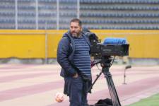 El entrenador de El Nacional, Juan Carlos Pérez, en el partido contra Mushuc Runa por la LigaPro