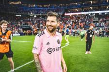 Lionel Messi feliz tras clasificar a la final de la US Open Cup