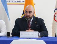 Mario Godoy en un evento de la Judicatura en Guayaquil.