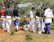 Imagen de archivo de algunos de los cuerpos encontrados en Kilifi, Kenia, África.