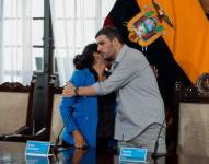 Guayaquil, jueves 29 de junio del 2023Aquiles Alvarez, alcalde de Guayaquil se reuniÃ³ con Diane Rodriguez, representante de la asociaciÃ³n Silueta X, llegaron a un acuerdo para que el desfile del Orgullo se realice en el centro de la ciudad.Fotos: API