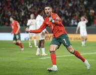 Cristiano Ronaldo celebrando su gol.