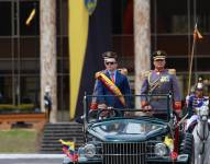 Daniel Noboa en un evento castrense en Quito.